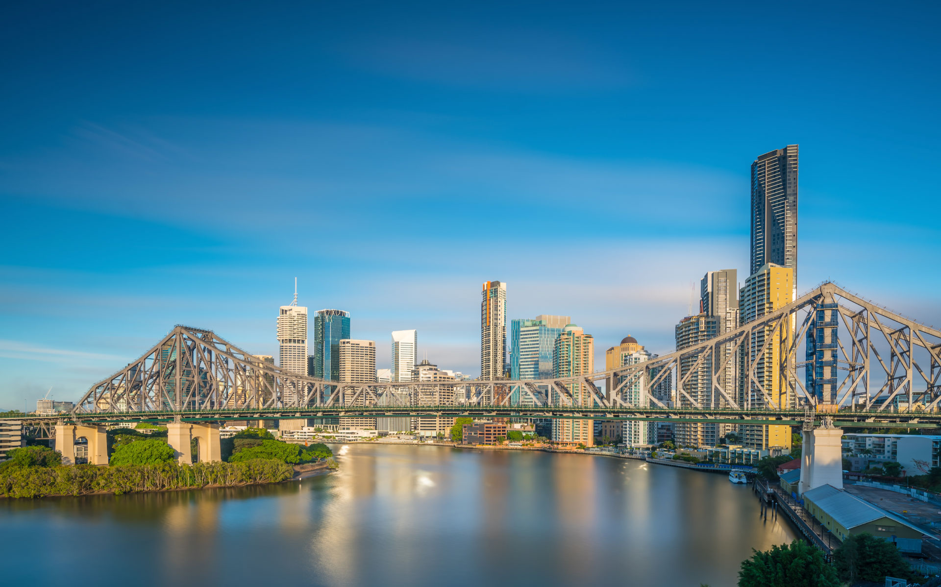 Brisbane skyline and Story Bridge