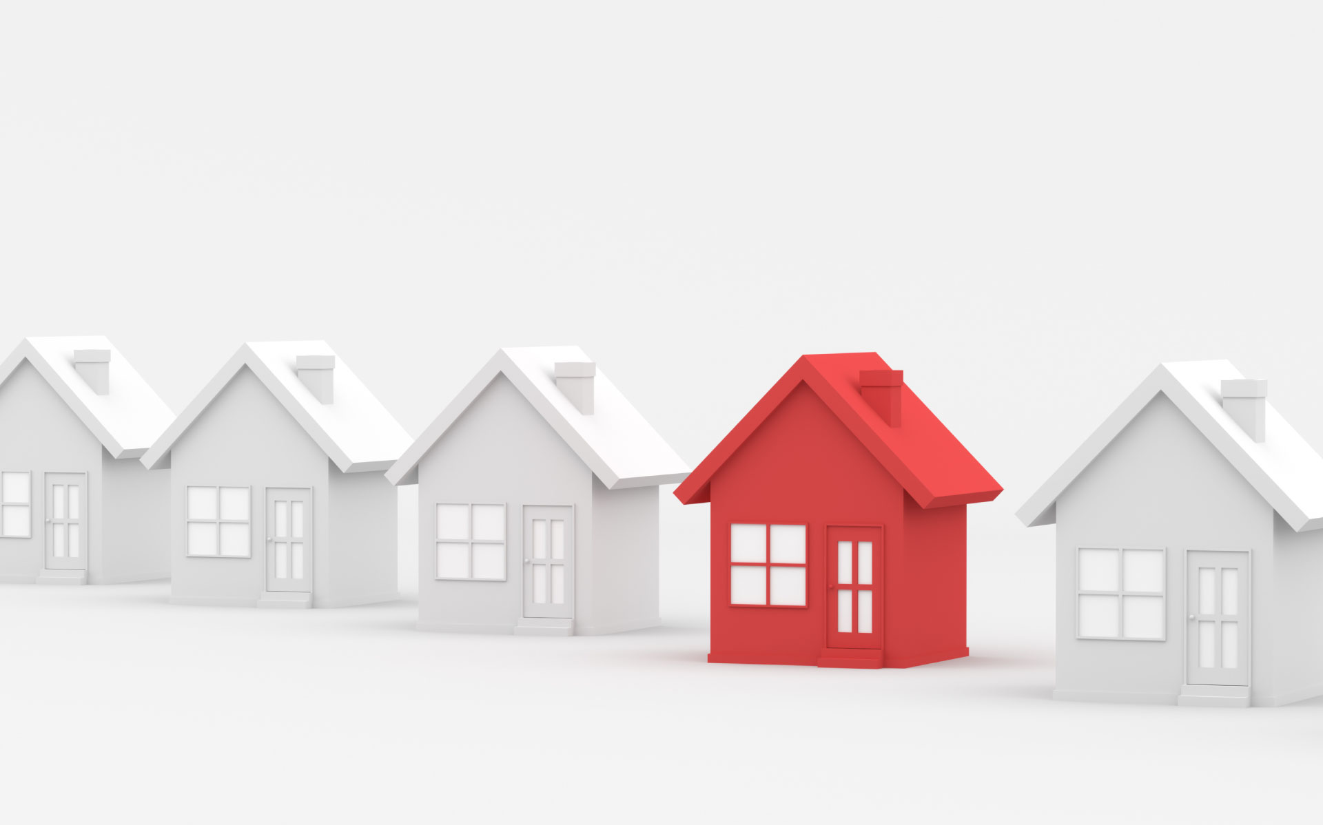 A group of houses representing different residential options