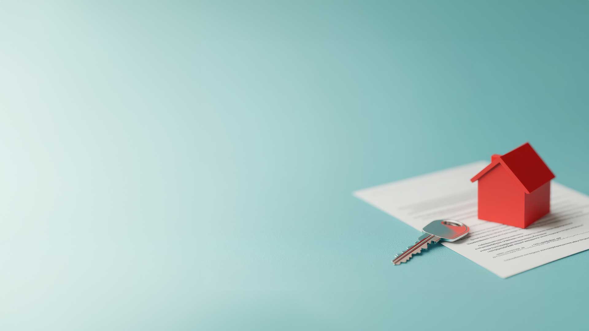 House model, keys and property documents